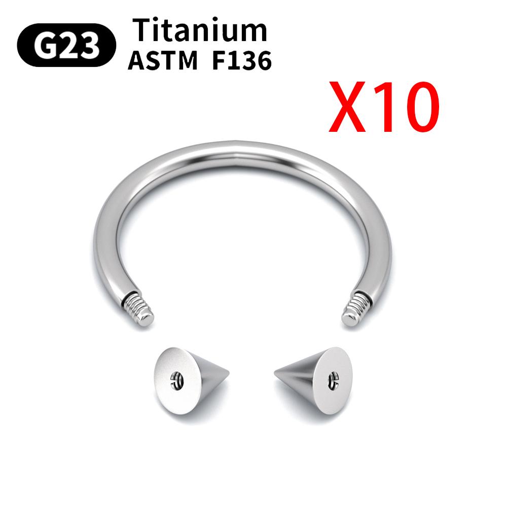10 Stück Augenbrauen Piercing Schmuck Labret Lippenstecker G23 Titan Septum Piercing Nasenring C-Stab Körperschmuck Für Frauen