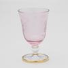 Otsuka Glass "Colorful Poem" Sake Glass, 70ml, with Stand, Pink Flower Kiriko, Made In Japan, 9203-15-1PK-1P