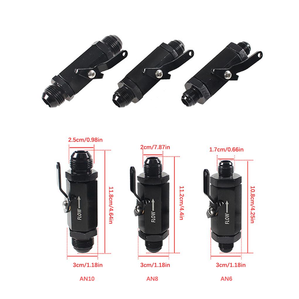 Aluminum Alloy Inline Fuel Filter Shut-Off Valve Waterproof Cut-Off Valves