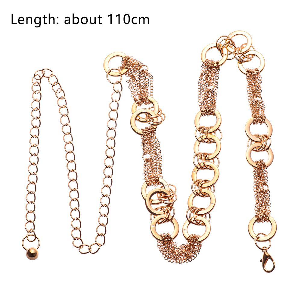 Elegant Waistband Dress Accessory Body Chain Belt Lady Waist Chain Metal Belt Alloy Buckle Belt