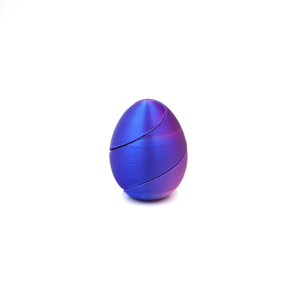 Neues 3D-Druck Spiral-Eier Unmögliches Shuttle Spielzeug Durchgangsskulptur Mini Wirbel Faden Illusion Heim Schreibtisch Dekoration Fidget Spielzeug