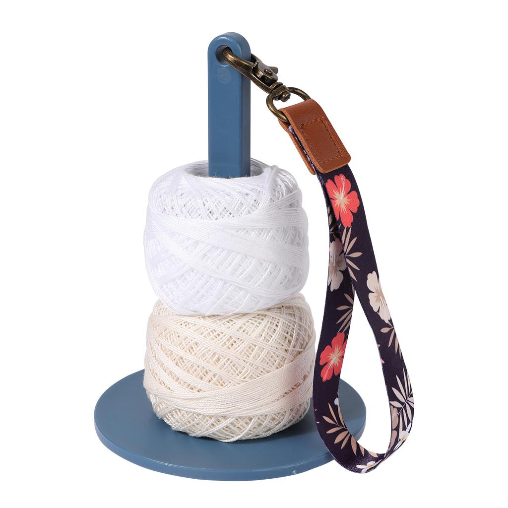 Yarn Holder Plastic Spinning Knitting Tools Crochet Accessories Stand DIY Sewing Thread Spool With Wrist Strap Wool Ball Winder