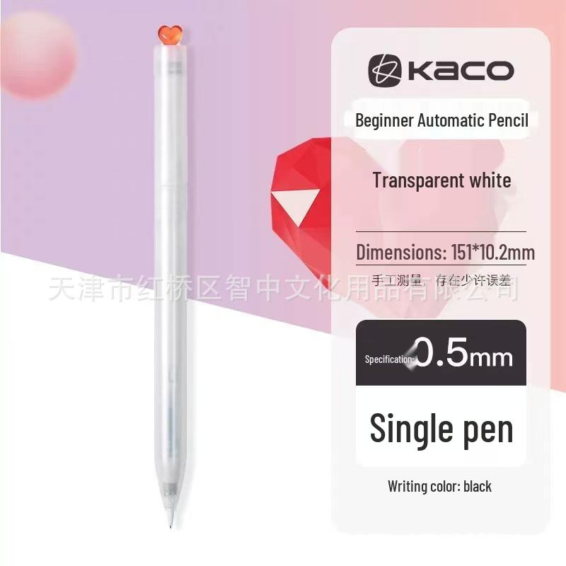 Kaco Original Intention Series 0.5mm Clear Twist-Action Mechanical Pencil
