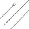 Double Azuki Chain Length Width Made in Japan Titanium Necklace Chain Necklace Chain Chain Only [Shinjuku Ginnokura] 40-60cm (60cm) Approx. 1.7mm