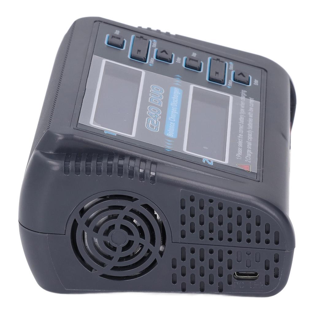 Lipo Battery Charger Dual Lipo Charger RC Aircraft Battery Charger Balance Charger Discharge for LiPo Li Ion LiFe NiCd NiMH UK Plug 100‑240V