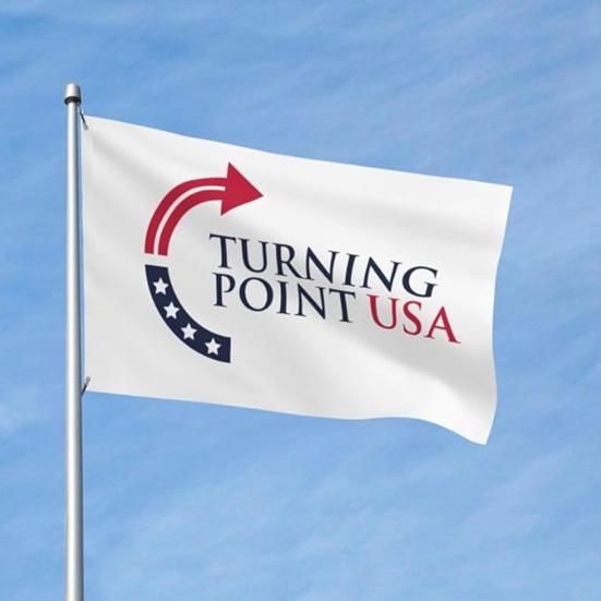 Turning Point USA Flag 3x5Ft Double Sided Wall Hanging Flag Outdoor Polyester Banner with Brass Grommets for Yard Garden Decoration