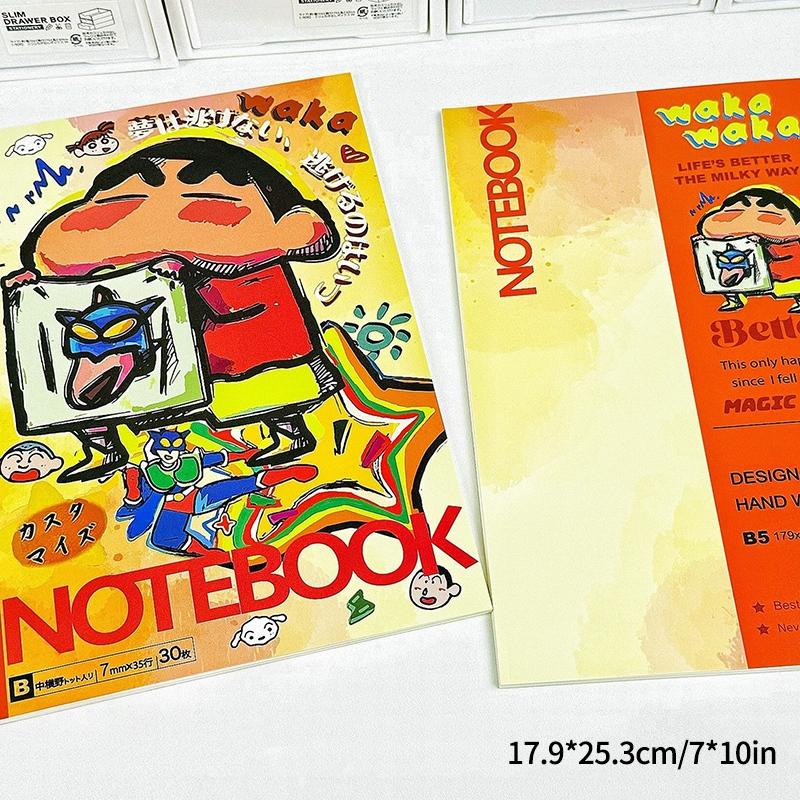 

Cartoon B5 Notebook Crayon Shin Chan Notebooks Diary Book School Students Journals Notebook Stationery Supplies Children s Perfect Gifts