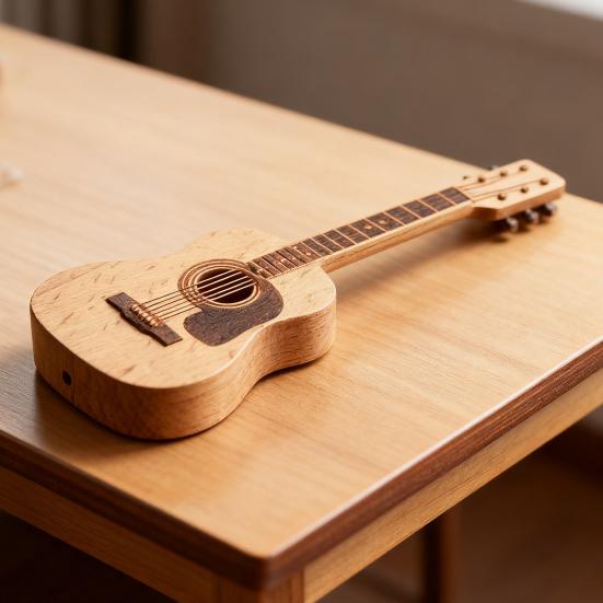 Wooden Guitar Pick Holder Guitar Pick Box with Stand Acoustic Guitar Pick Box Elegant