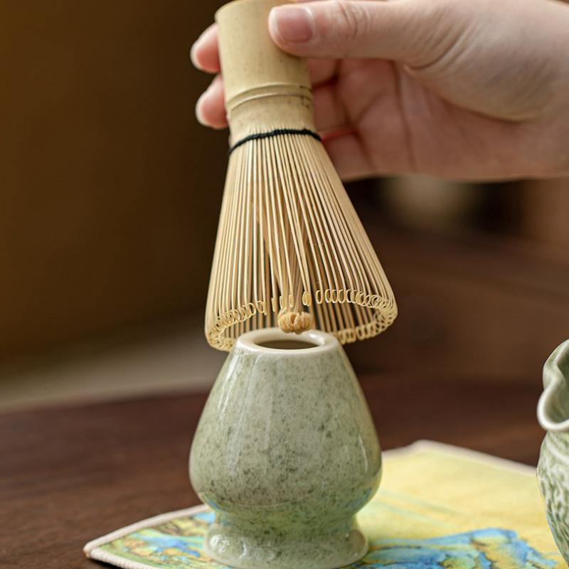 5/7pcs Matcha Tea Set Ceramic Matcha Bowl Bamboo Whisk Teaspoon Tea Kit Making Set for Matcha Lovers Tea Ceremony Accessories