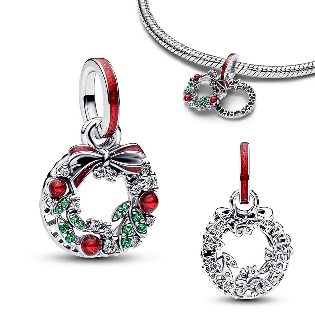 New Copper Red Christmas New Year Animal Love Flower Pendant Beads Fit Original Bracelets Necklaces Jewelry Gifts