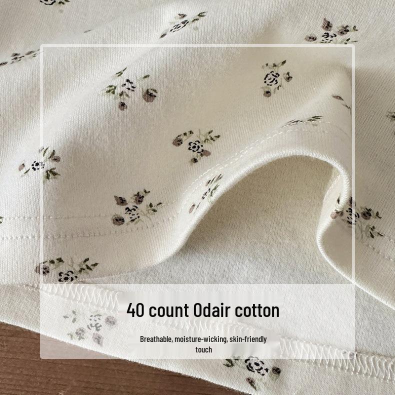 2025 Summer A-Class Cotton Girls' Lace Pajama Set – Short Sleeve Top & Shorts