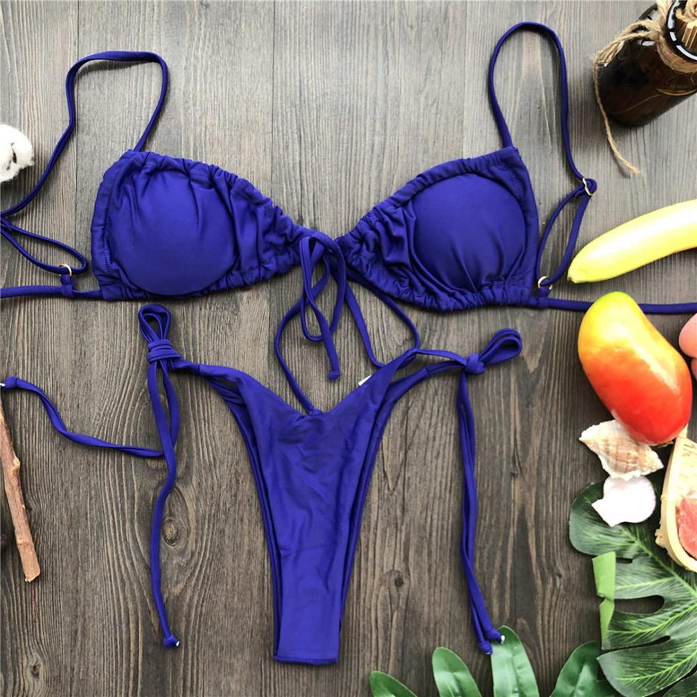 Moda 14 Colori Allacciato Bikini Costume da Bagno Femminile Costume da Bagno Donna Set Bikini Due Pezzi Leopardo Brasiliano Bather Costume da Bagno