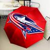 Columbus Blue Jackets Heart Umbrella Folding umbrella, automatic umbrella 8-Frame for Travel, camping Use Gift for Halloween Christmas