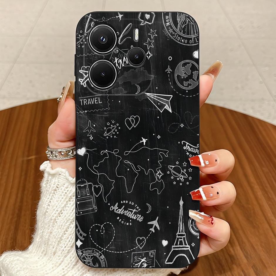 

Cases For Redmi Note 14 14S Sparkling Butterfly Panda Dustproof Unique Protective Matte Back Cover For xiaomi redmi note14s Capa Note 14 (5G)
