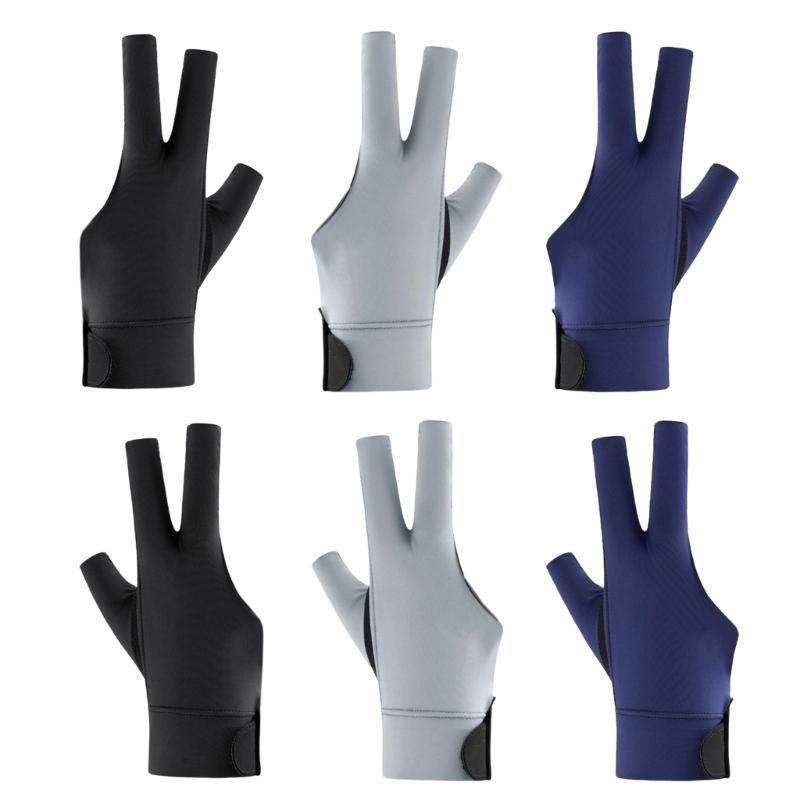 Breathable Three Fingers Glove NonSlip Billiard Training Gloves Pool Mittens Portable Left/Right Hand Billiards Glove