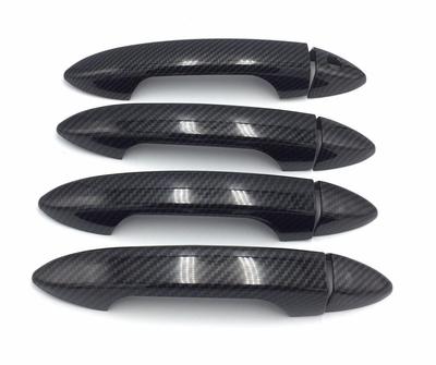 Manija de Tracción Modelo Accord de 9ª Generación 14-16, Adhesivo Decorativo de Carcasa de Fibra de Carbono, Negro Brillante Electrochapado