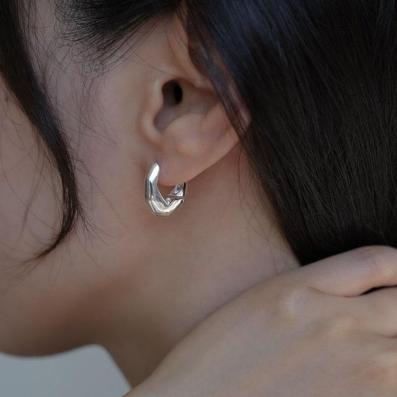 Youngglow Silver925 Arc Earrings (2color)