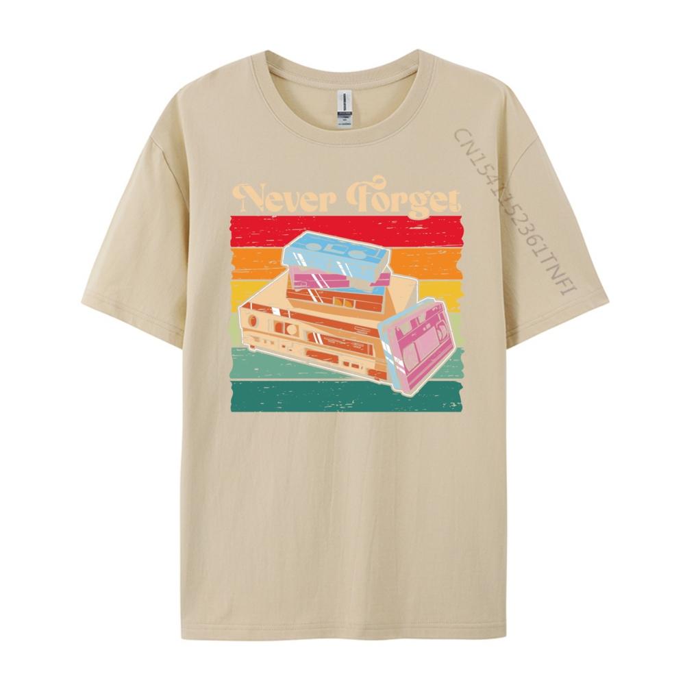 Retro Vhs Kassette Luxus T-Shirt Herren Hochwertige Shirts Übergroß Geek