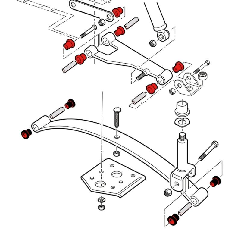 Steel Plate Bushing Kits Golf Cart Leaf Spring Shackle Bushing Sleeves Club Car Front Bushing Kits Golf Accessories