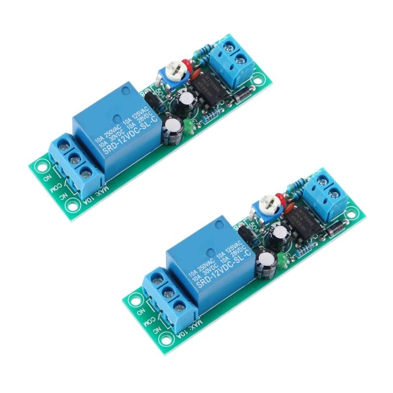 Easy Wiring Adjustable Time Delay Relaying Module 5V/12V Control Voltages Monostable Operation Up To 60Second Ranges
