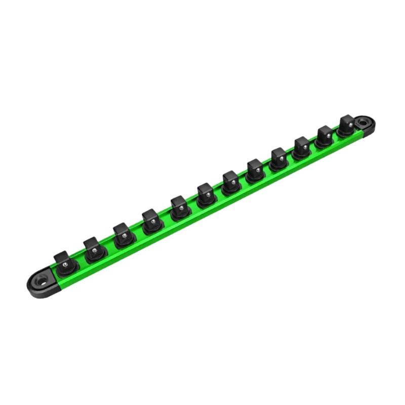 Magnetic Socket Holder Rails With Adjustable Clip For 1/4 3/8 1/2 Inch Sockets Organizer Tool Wall Storage Easy Access