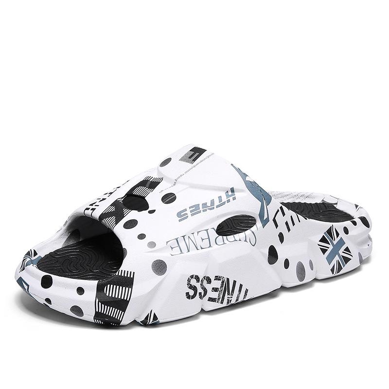

One-word slippers couple new summer casual non-slip sandals stepping on shit feeling platform sports personality beach sandals men 45