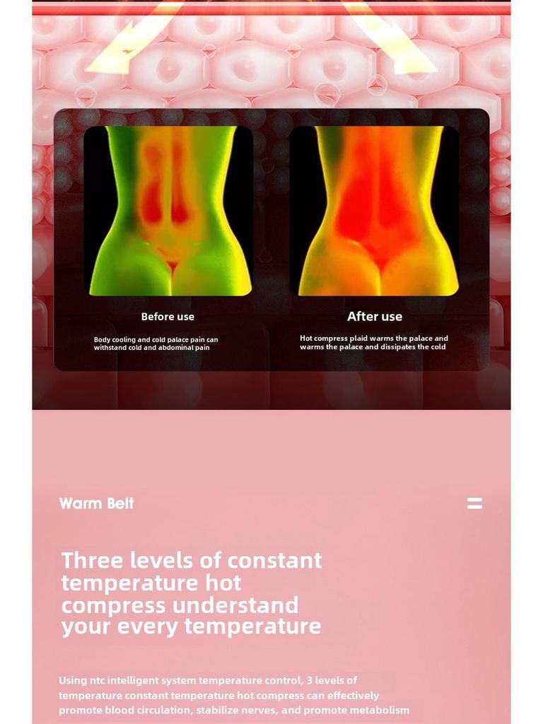 Rechargeable Ultra-Thin Menstrual Heating and Vibration Massage Belt