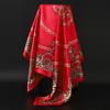 Popular Design 90X90Cm Kerchief New Print Warm Silk Scarf  Satin Finish Scarves Fashion The Four Seasons Hijab