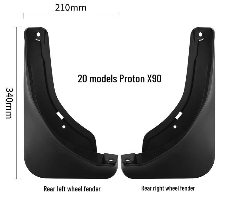 Proton X90 2020-2025 Tire Mud Flaps - Modified Car Accessories