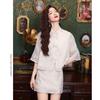 2026 Summer New Chinese Fairy Short Skirt Set with Chinese Style Pan Button Top Two Piece Set Shirt for Women
