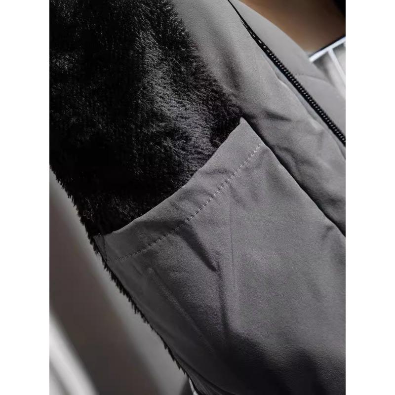 Herren Frühling und Herbst Plus Dünner Samt Langarm Kapuzenjacke für Herren Vielseitige Lockere Freizeitjacke