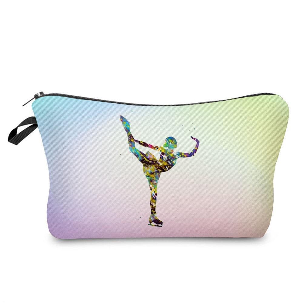 Women Gymnastics Print Cosmetic Bag Toiletries Organize Travel Storage Case  6391 KTB
