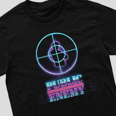 T-shirt Vintage Retro Public Enemy Hip Hop Anni '90 Anni '80 Band Musicale Nostalgia