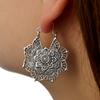 Flower Hoop Hollow Retro Jewelry Filigree Women Gift
