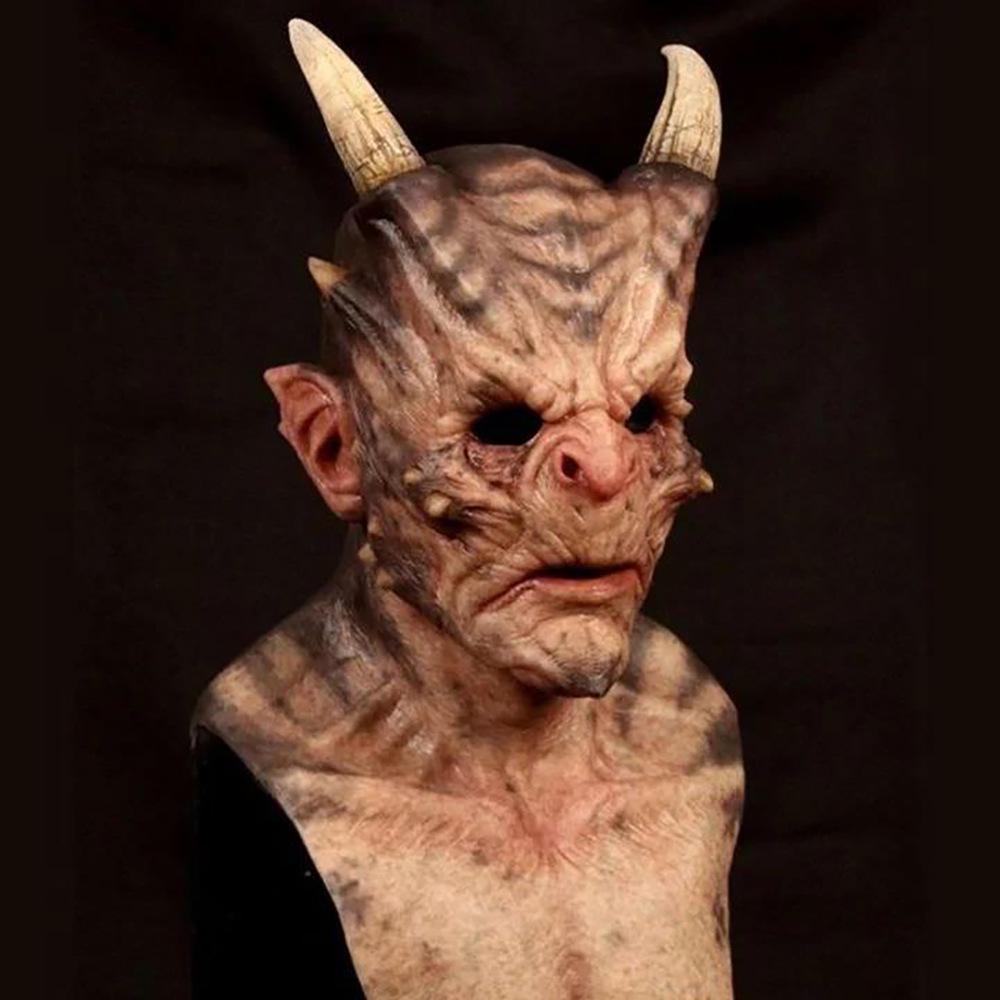 Maschera Scherzo Corna Demone Toro di Halloween - Accessorio Costume Horror più Venduto