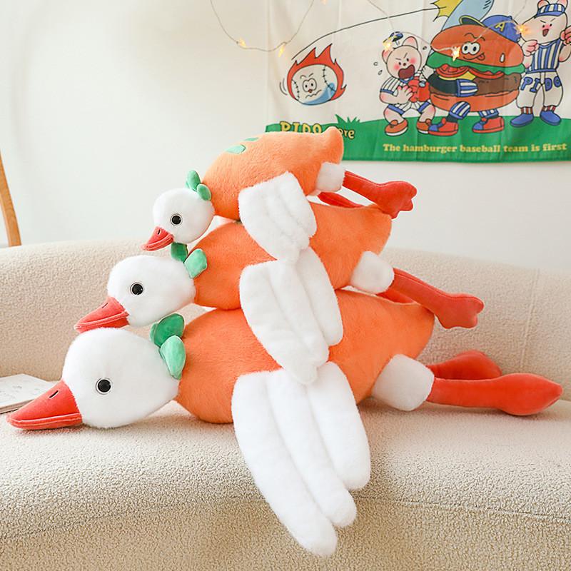 Radish Duck Plush Toy Animal Stuffed Doll Cartoon Decoration Kids Gift Cute