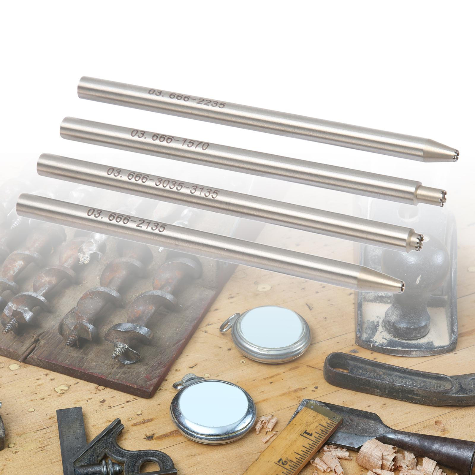 

4 шт., профессиональный инструмент для ремонта часов, осциллирующий ротор, вес оси, пробойник, стальной профессиональный инструмент