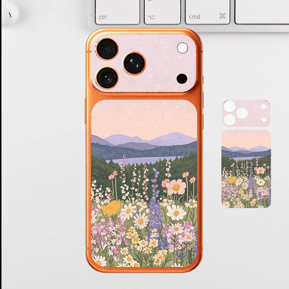 

Beautiful Flowers For Apple iPhone 17 Pro Max Full Back Cover Decal Wrap Skin Rear Protective Sticker Film iPhone17pro