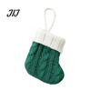 Xmas Tree Hanging Ornaments Christmas Tableware Holder, Knitted Stockings Spoon Knife Fork Mini Bag for Fireplace, Tree, Holiday Party Dinner