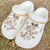 24PCS Luxury Design Shoe Charms Set Accessories for Clogs Shoe Buckle Gold Plated Bear Rhinestone Bow Chain DIY Shoes Decoration