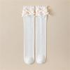 Stylish Knee Length Socks for Girls 3-12 Years Bowknot Trimmed Long Tube Socks Party Daily Wear Accessories