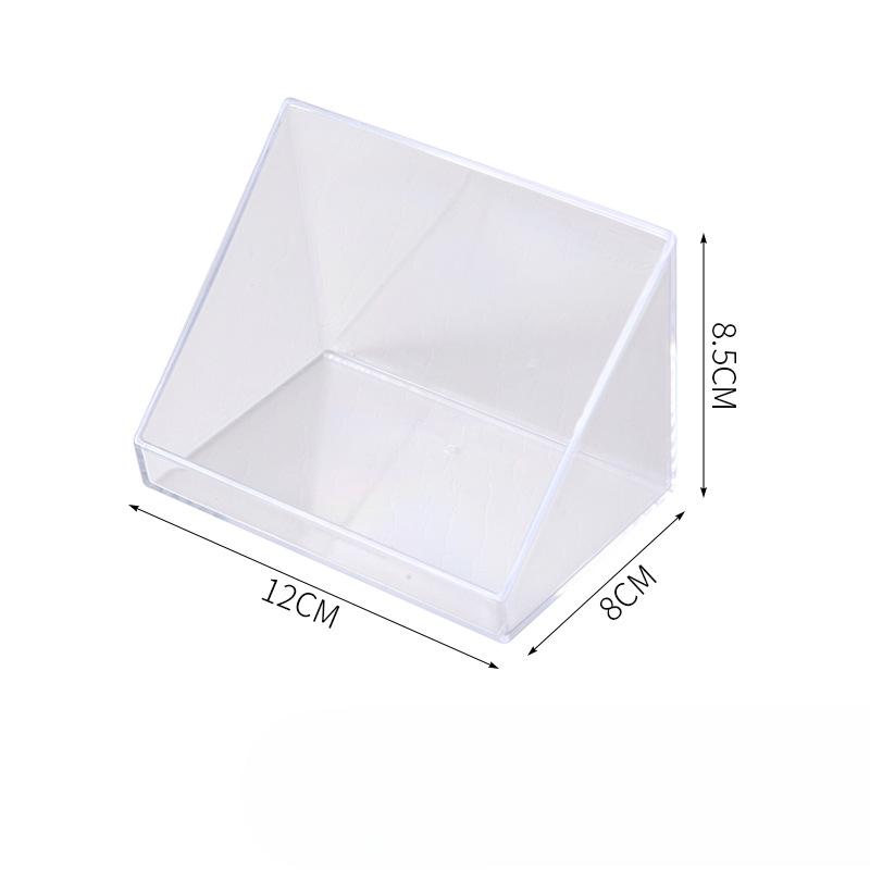 

Настенный диагональный ящик для хранения Зеркальный шкаф Полка для хранения косметики для губной помады Ванная комната Многослойный ящик для хранения без перфорации small 12*8*8.5cm прозрачный