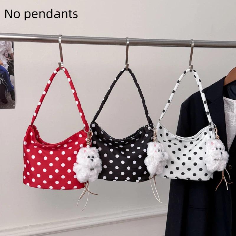 Spacious Polka Dot Tote Bag for Women Stylish Shoulder Handbag for Work School and Travel