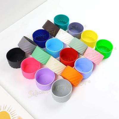 SW 6CM Silikon Stiefelmanschette Silikagel Tassenbodenabdeckung 60MM Wärmeisolierung Anti-Rutsch Trinkflaschen Schutzhüllen Untersetzer