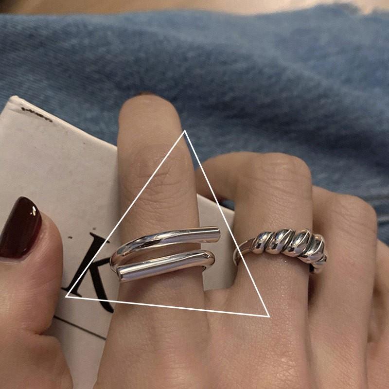 925 Premium Sterling Silver Adjustable Ring With Contemporary Design For Women Stylish