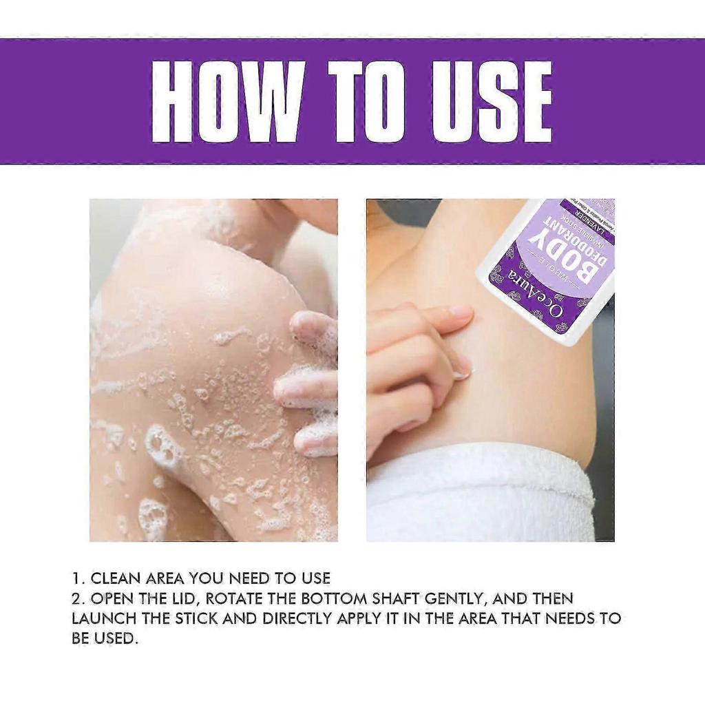 Lavender Whole Body Deodorant Bar - Fresh Antiperspirant for Odor Control & Skin Moisturizing