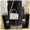 New Fashion Rhombus Quilted Faux Leather Shoulder Bag for Women Korean Style Chain Crossbody Square Purse