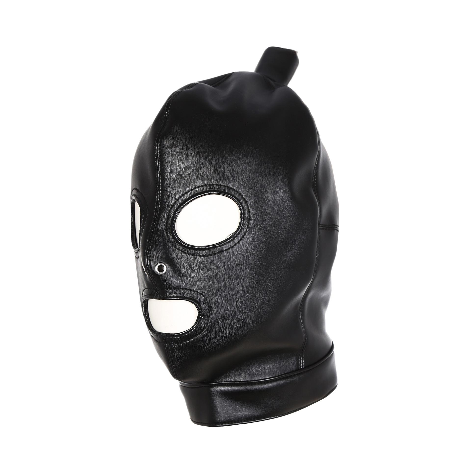 Rollenspiel Maske Cosplay Bondage Sexy Maske Kapuze mit Oberteil Perücke Zopf Unisex Kopfbedeckung Handgemacht Halloween Damen Cosplay Kostüme black