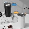 Insulated Stainless Steel Coffee Cup with Smart Temperature Display and Lid - Portable Gift for Men and Women