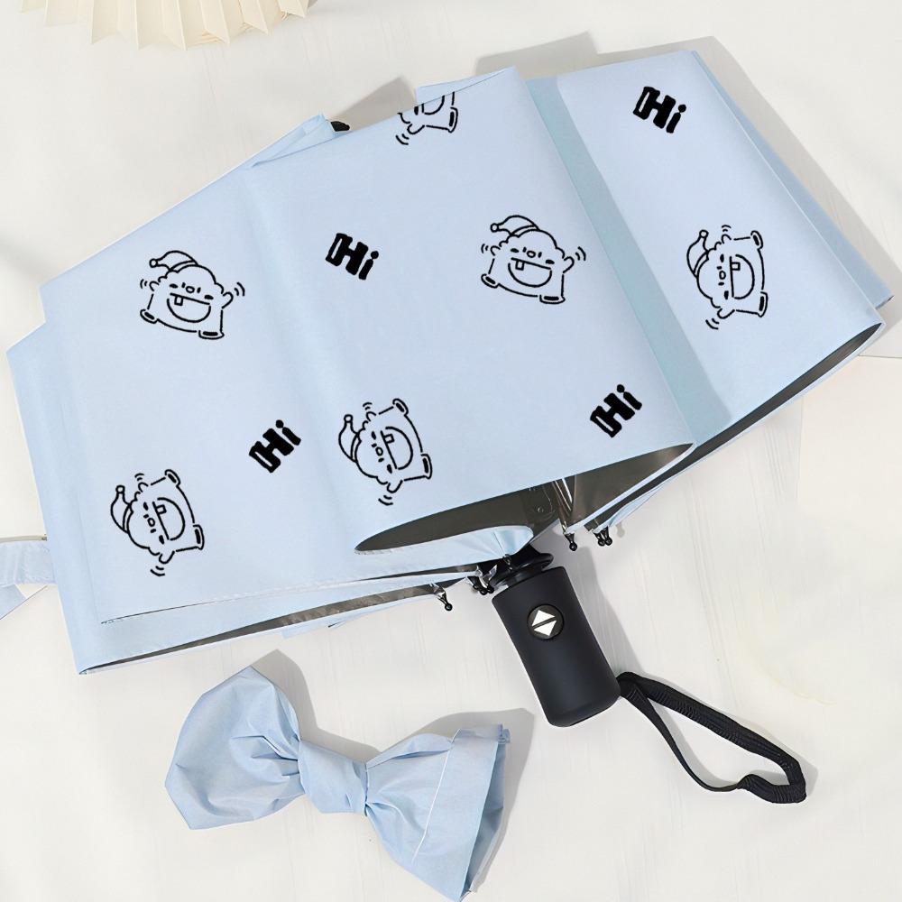 

Windproof UV Protection Umbrella Cartoon Pattern Dual Use Umbrella Outdoor Activities Style A Blue